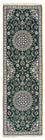 Runner Perser Rug - Nain - Royal - 200 x 60 cm - dark green
