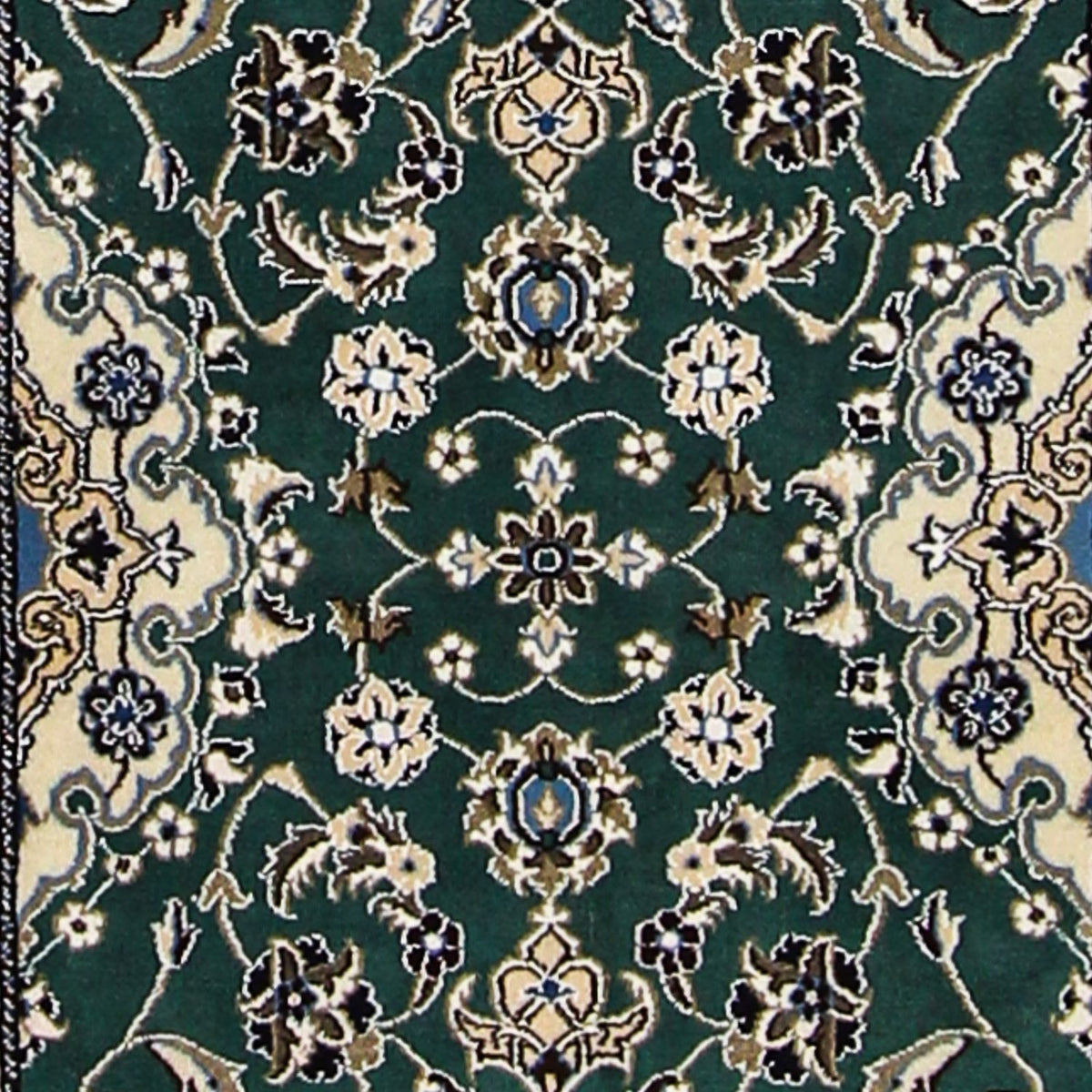 Runner Perser Rug - Nain - Royal - 200 x 60 cm - dark green