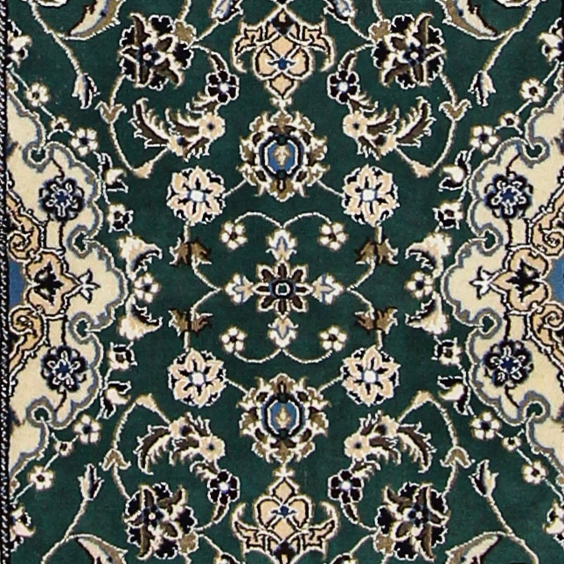 Runner Perser Rug - Nain - Royal - 200 x 60 cm - dark green