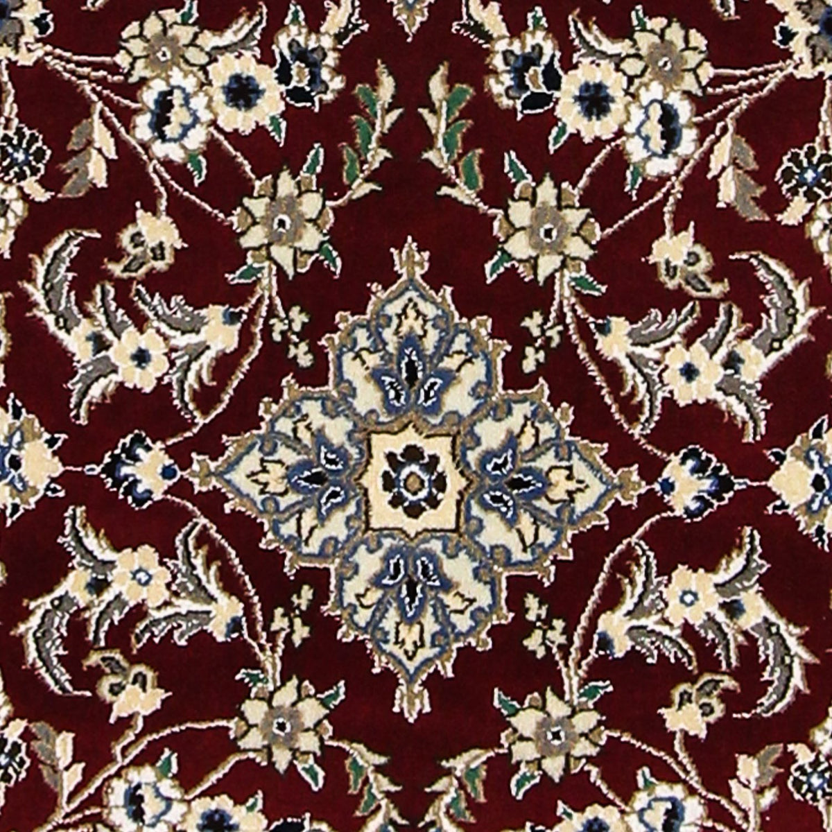 Runner Perser Rug - Nain - Royal - 203 x 81 cm - dark red