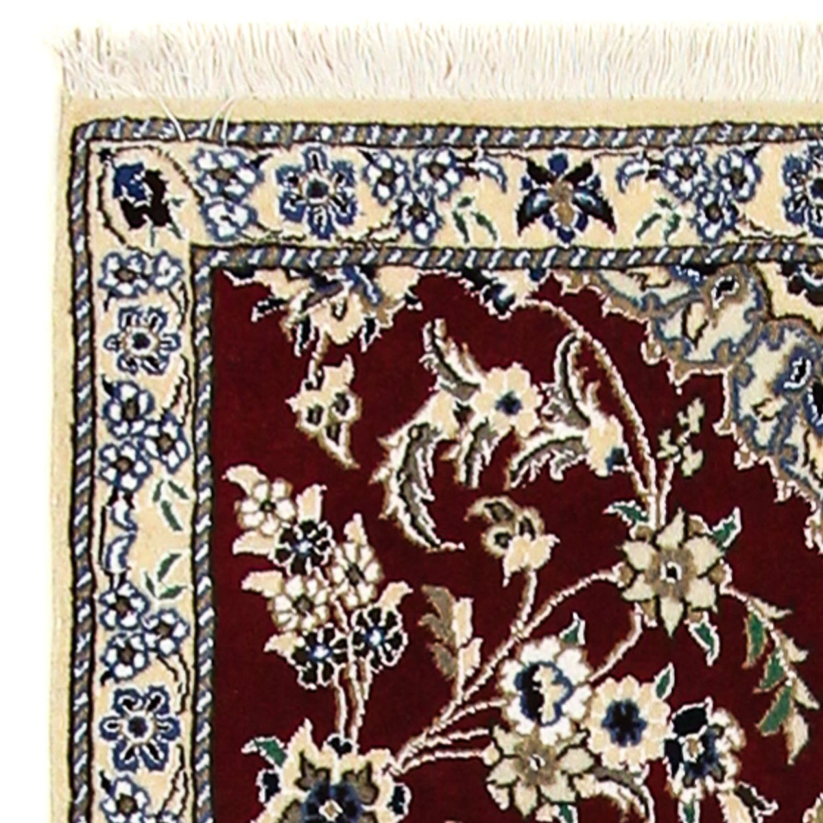 Runner Perser Rug - Nain - Royal - 203 x 81 cm - dark red