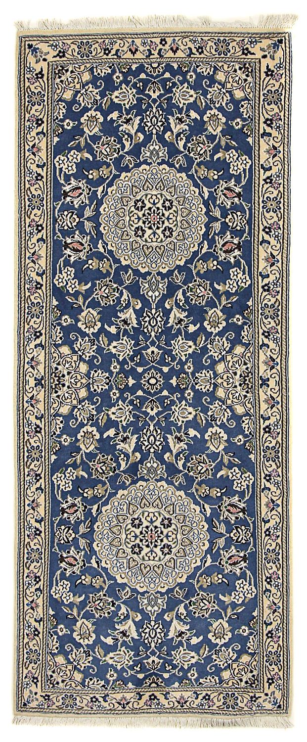 Runner Perser Rug - Nain - Royal - 198 x 83 cm - blue