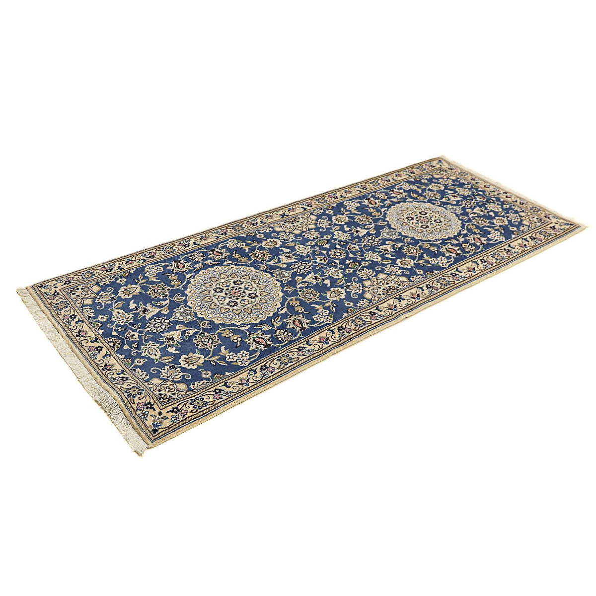 Runner Perser Rug - Nain - Royal - 198 x 83 cm - blue