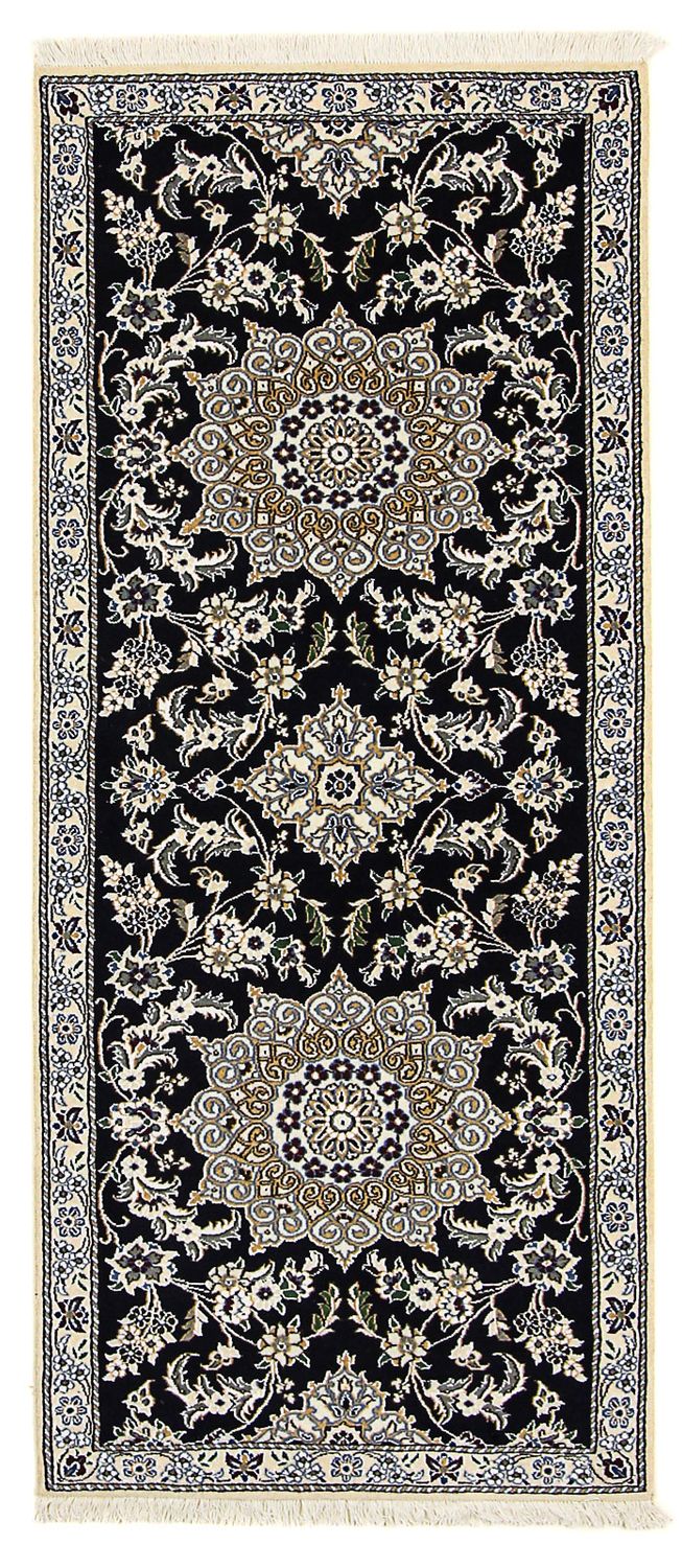 Runner Perser Rug - Nain - Royal - 195 x 84 cm - dark blue