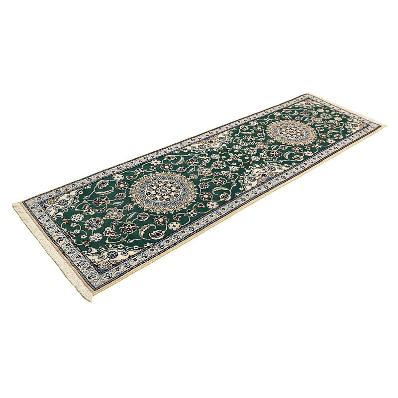 Runner Perser Rug - Nain - Royal - 200 x 60 cm - dark green