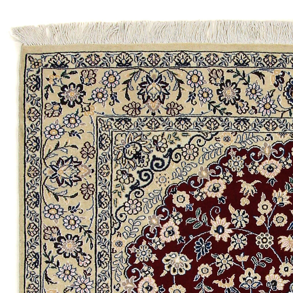 Perser Rug - Nain - Royal - 218 x 156 cm - dark red