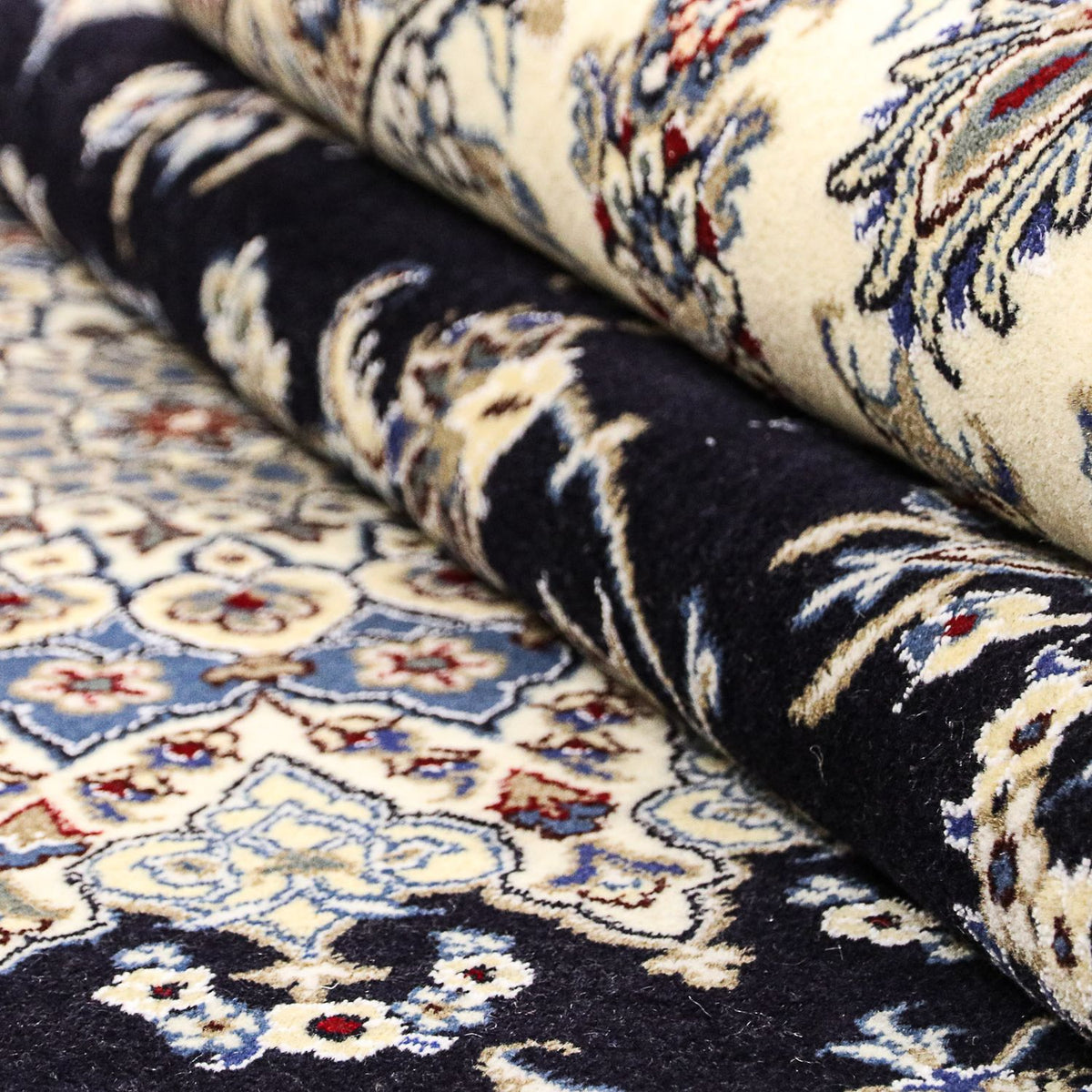 Perser Rug - Nain - 297 x 246 cm - dark blue