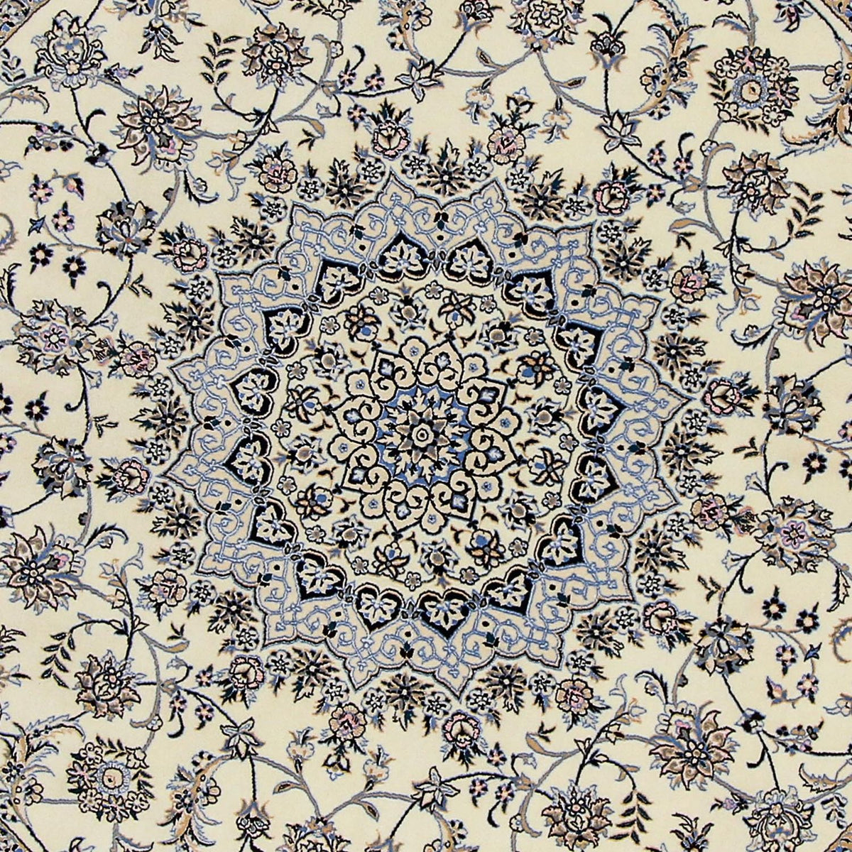 Perser Rug - Nain - Premium round  - 200 x 200 cm - beige