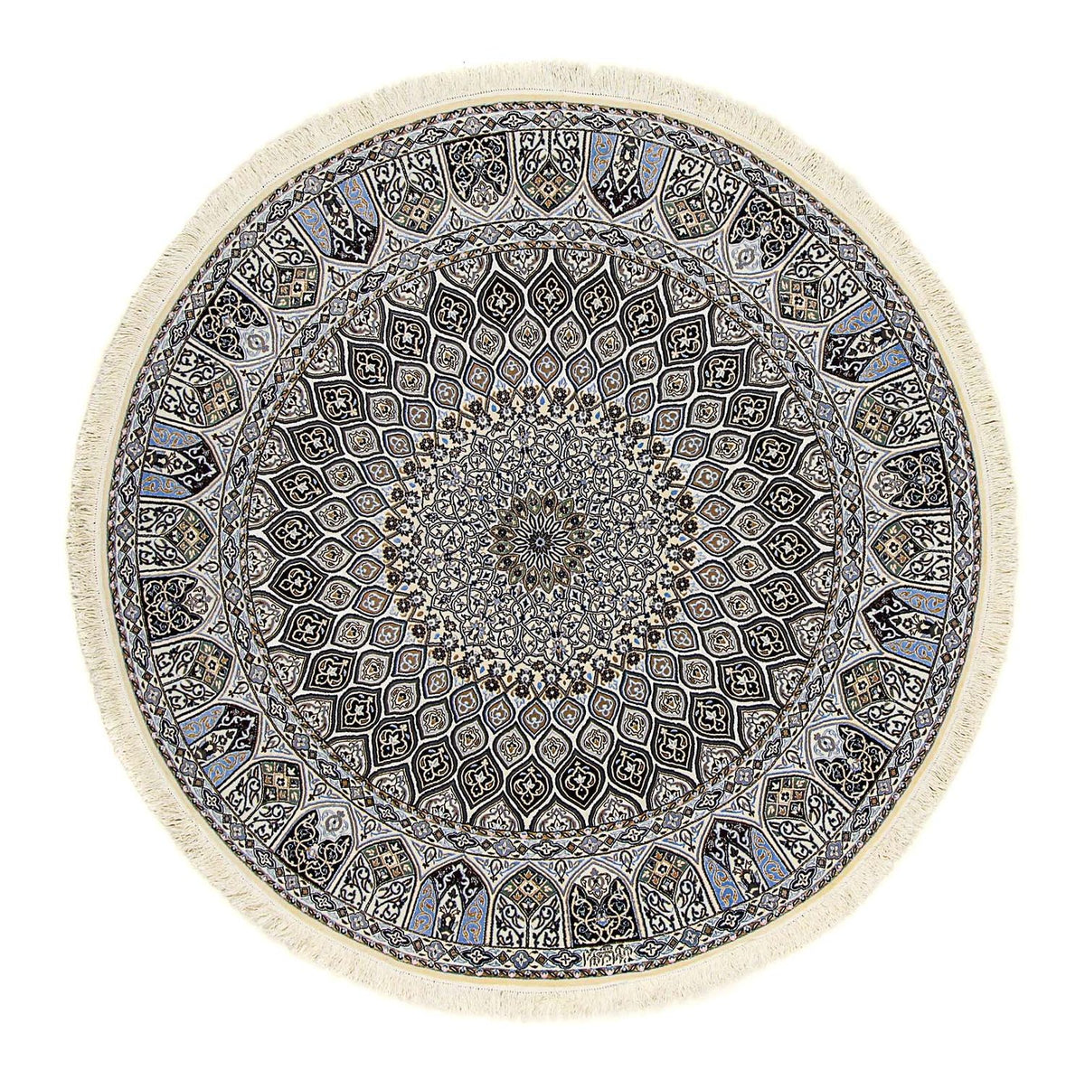 Perser Rug - Nain - Premium round  - 200 x 200 cm - beige