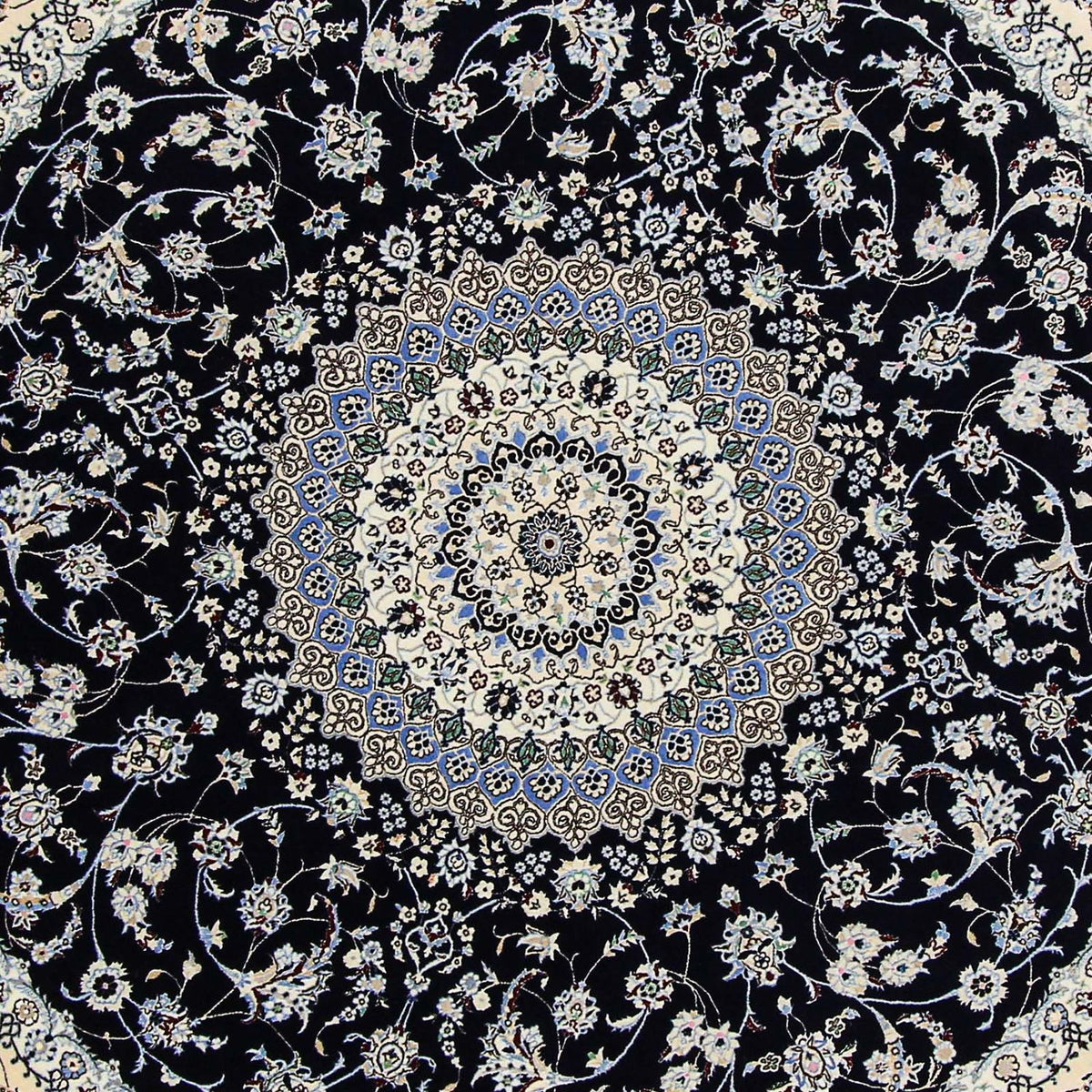 Perser Rug - Nain - Premium round  - 250 x 250 cm - dark blue