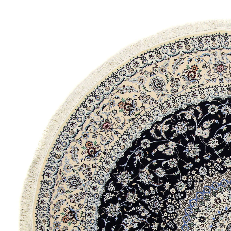 Perser Rug - Nain - Premium round  - 250 x 250 cm - dark blue