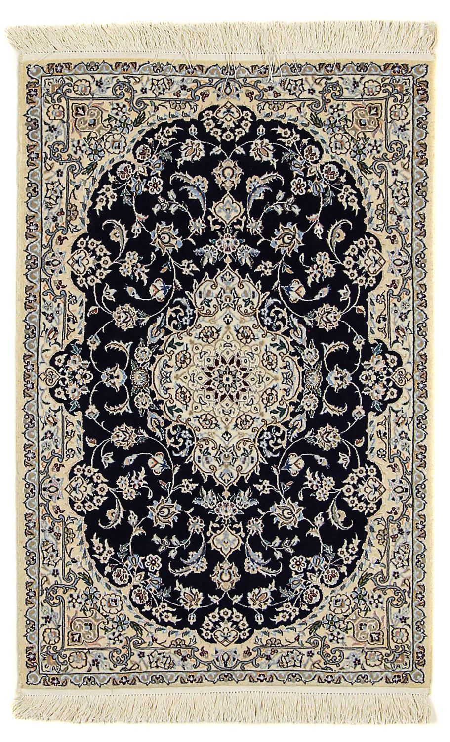 Perser Rug - Nain - Premium - 123 x 80 cm - dark blue