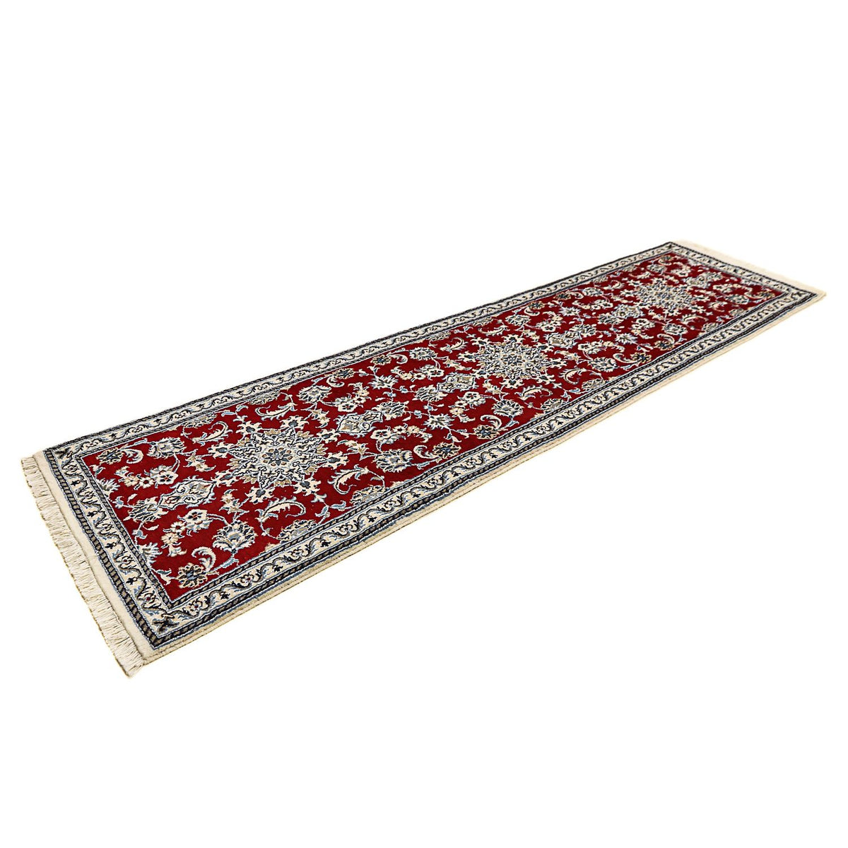 Runner Perser Rug - Nain - 290 x 82 cm - dark red