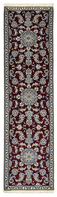 Runner Perser Rug - Nain - 286 x 78 cm - dark red