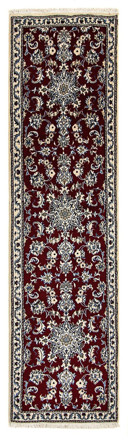 Runner Perser Rug - Nain - 283 x 78 cm - dark red