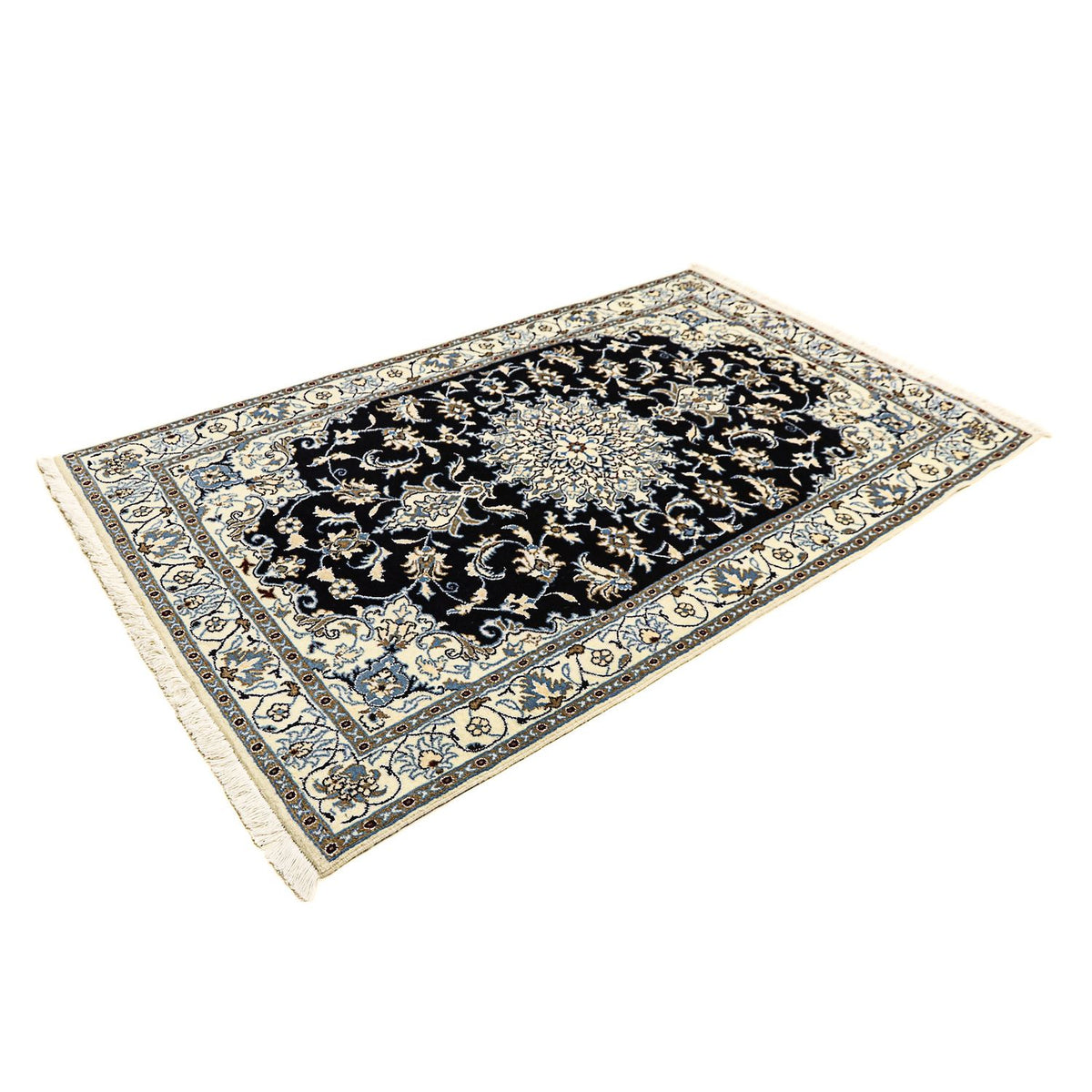 Perser Rug - Nain - 198 x 119 cm - dark blue