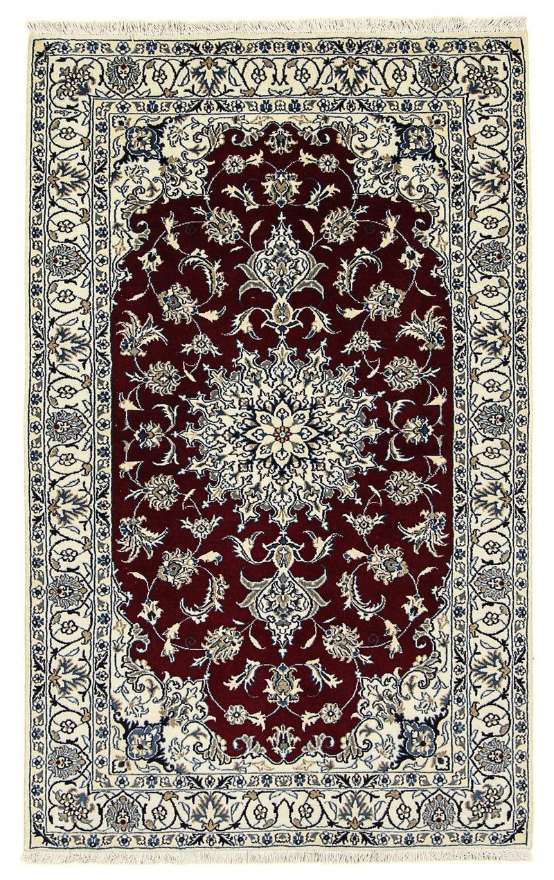 Perser Rug - Nain - 198 x 122 cm - dark red