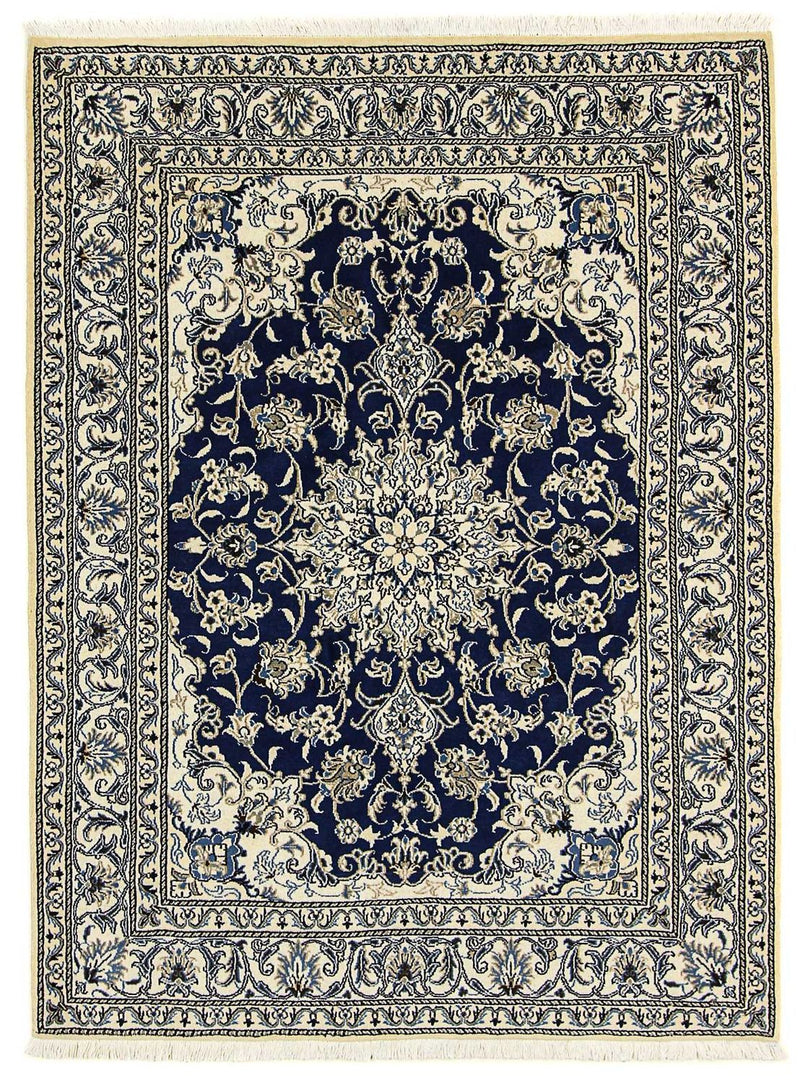 Perser Rug - Nain - 198 x 151 cm - dark blue