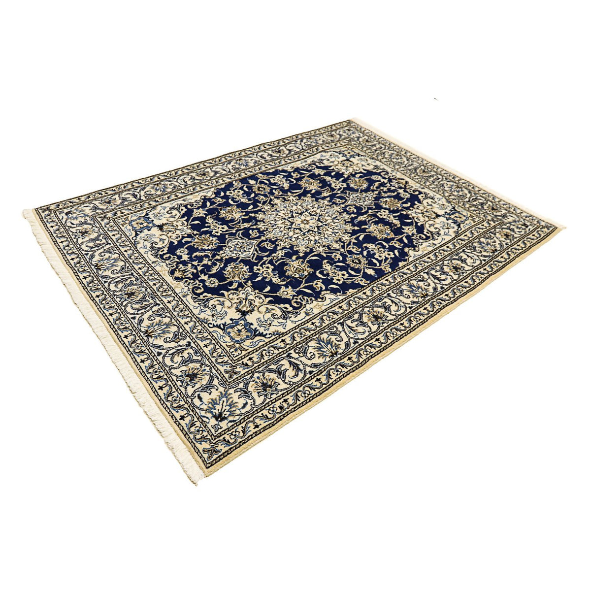 Perser Rug - Nain - 198 x 151 cm - dark blue