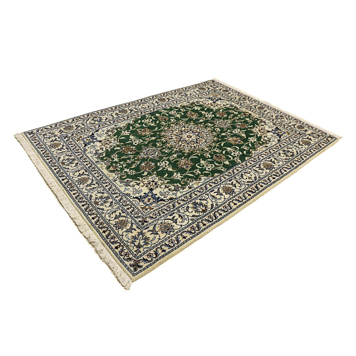 Perser Rug - Nain - 193 x 153 cm - dark green