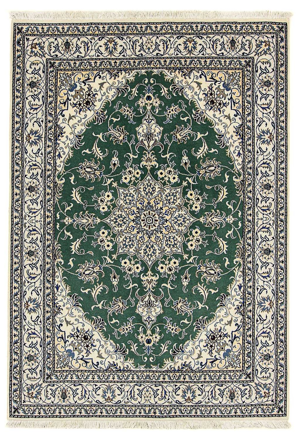 Perser Rug - Nain - 237 x 168 cm - dark green