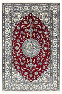 Perser Rug - Nain - 295 x 194 cm - dark red