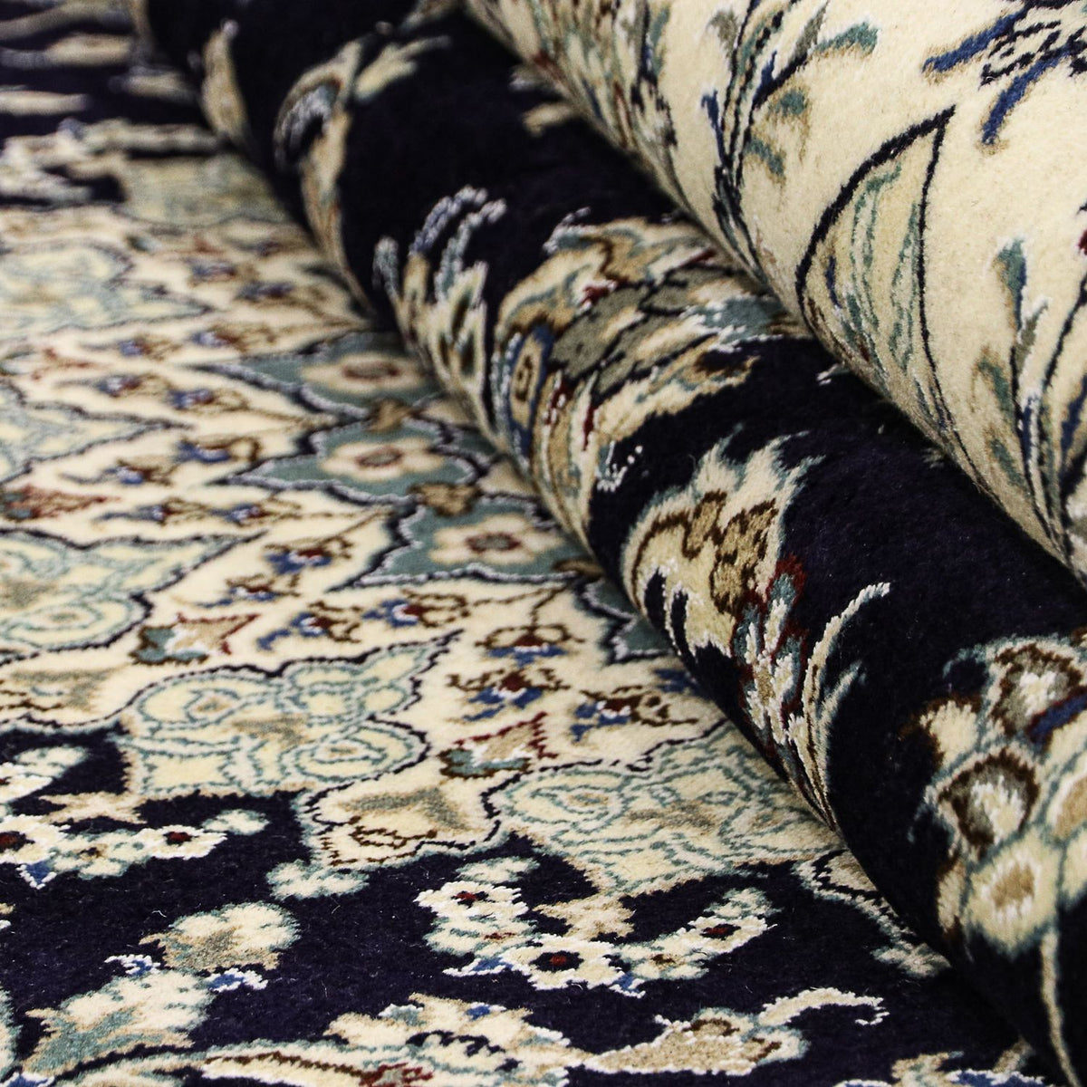 Perser Rug - Nain - 343 x 251 cm - dark blue