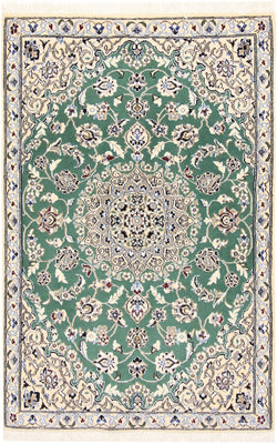 Perser Rug - Nain - Royal - 137 x 88 cm - green