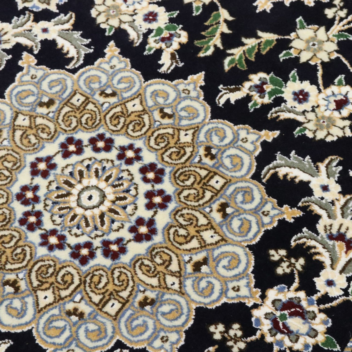 Runner Perser Rug - Nain - Royal - 195 x 84 cm - dark blue