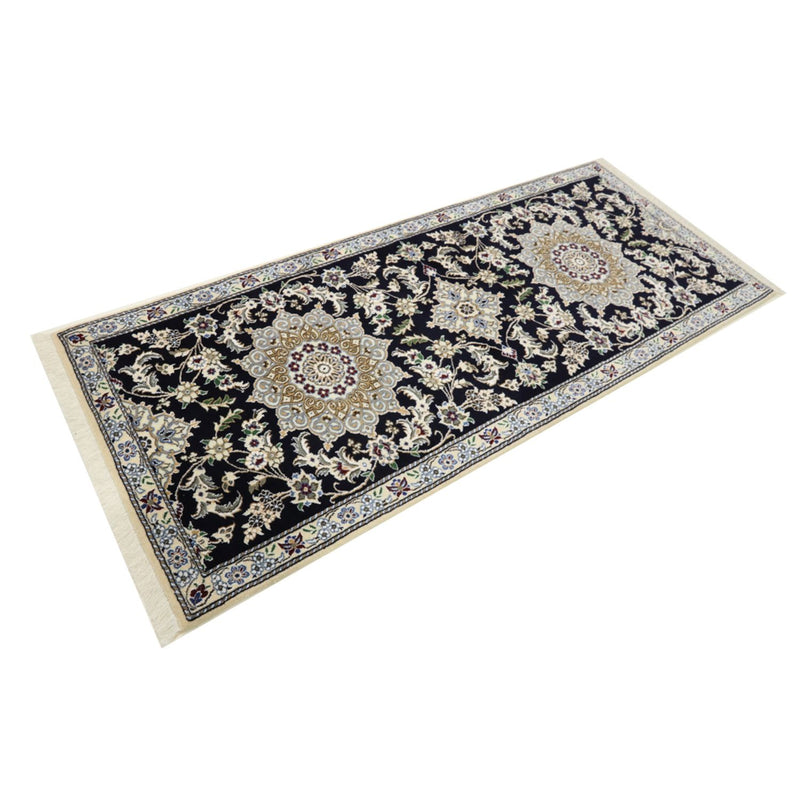 Runner Perser Rug - Nain - Royal - 195 x 84 cm - dark blue