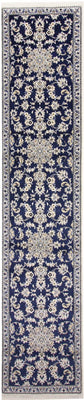 Runner Perser Rug - Nain - 387 x 77 cm - dark blue