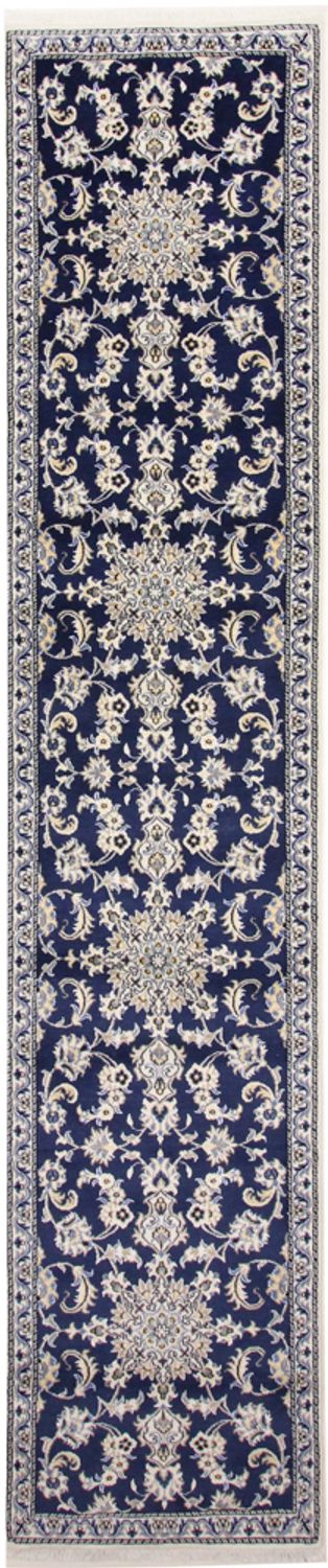 Runner Perser Rug - Nain - 387 x 77 cm - dark blue