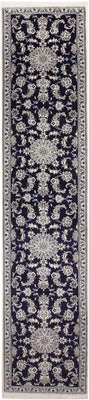 Runner Perser Rug - Nain - 383 x 76 cm - dark blue