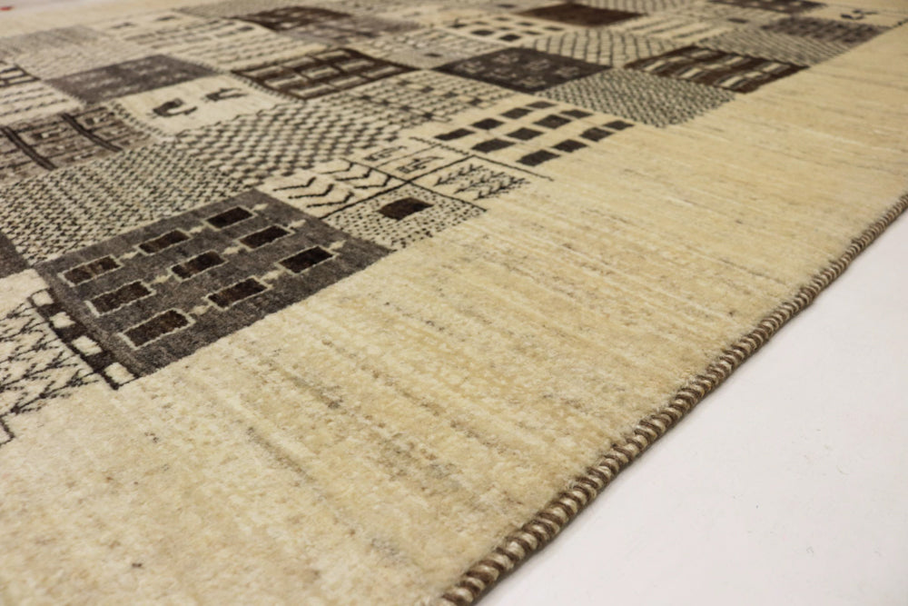 Gabbeh Rug - Loribaft Indus - 206 x 152 cm - dark beige