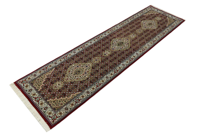 Runner Oriental Rug - Tabriz - 302 x 80 cm - dark beige