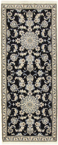 Runner Perser Rug - Nain - 197 x 72 cm - dark blue