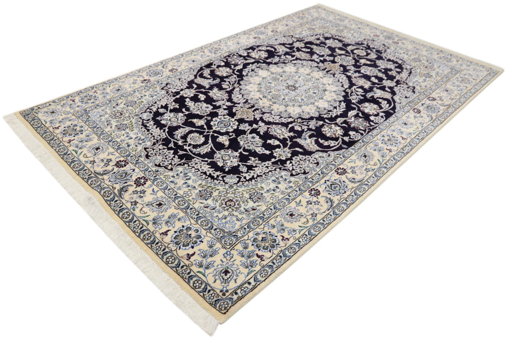 Perser Rug - Nain - 246 x 154 cm - dark blue