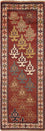 Runner Perser Rug - Nomadic - 195 x 65 cm - red