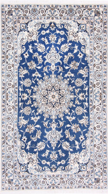 Perser Rug - Nain - 211 x 122 cm - blue