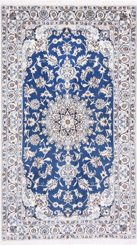 Perser Rug - Nain - 211 x 122 cm - blue