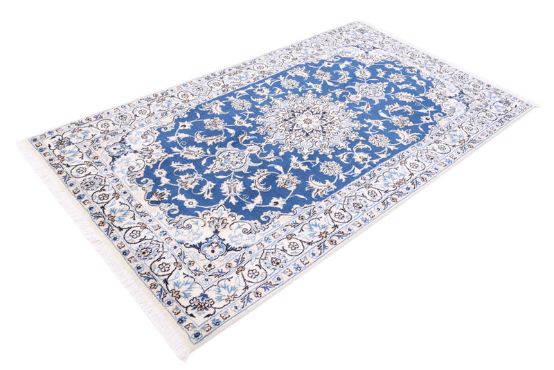 Perser Rug - Nain - 211 x 122 cm - blue