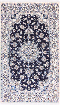 Perser Rug - Nain - 202 x 119 cm - dark blue