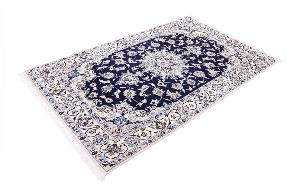 Perser Rug - Nain - 202 x 119 cm - dark blue