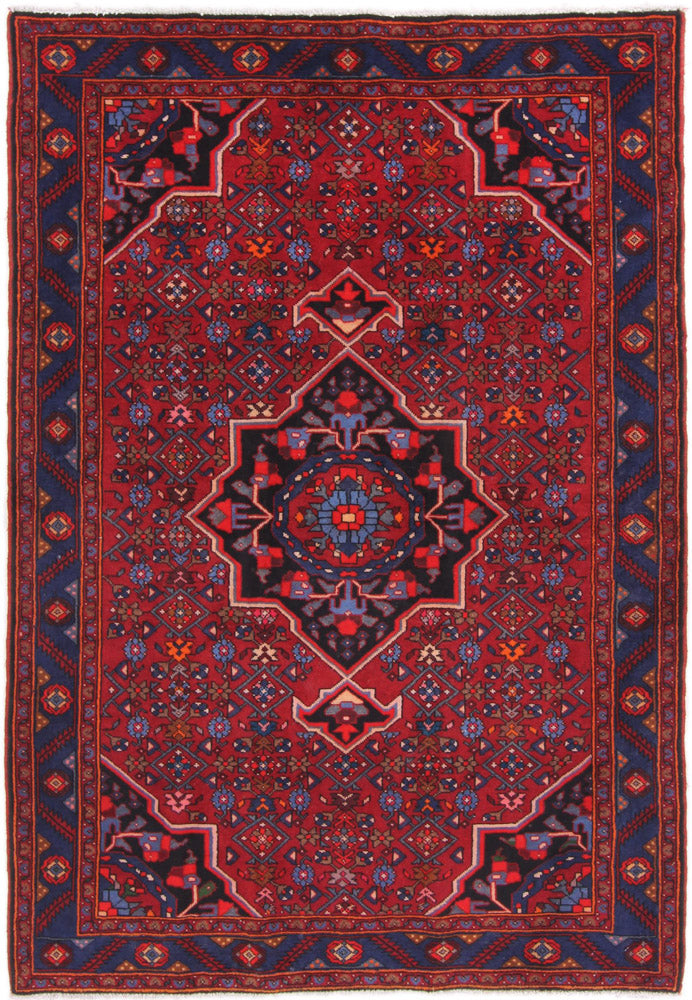 Perser Rug - Nomadic - 205 x 140 cm - dark red