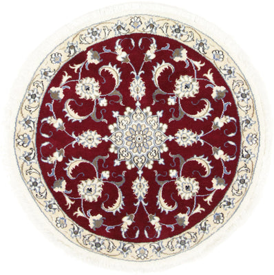 Runner Perser Rug - Nain - 100 x 100 cm - dark red