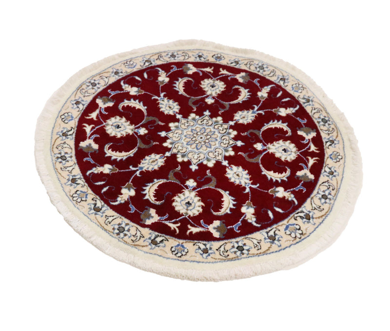 Runner Perser Rug - Nain - 100 x 100 cm - dark red