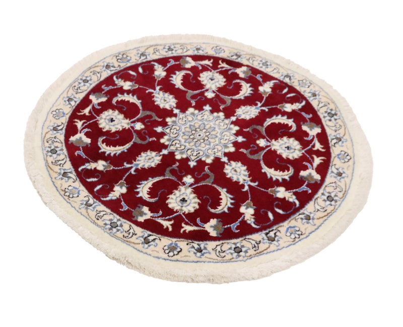 Runner Perser Rug - Nain - 100 x 100 cm - dark red