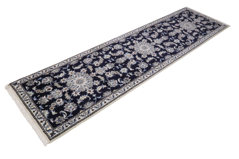 Runner Perser Rug - Nain - 290 x 76 cm - dark blue
