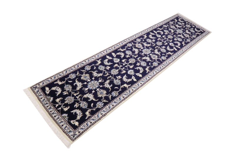 Runner Perser Rug - Nain - 292 x 75 cm - dark blue