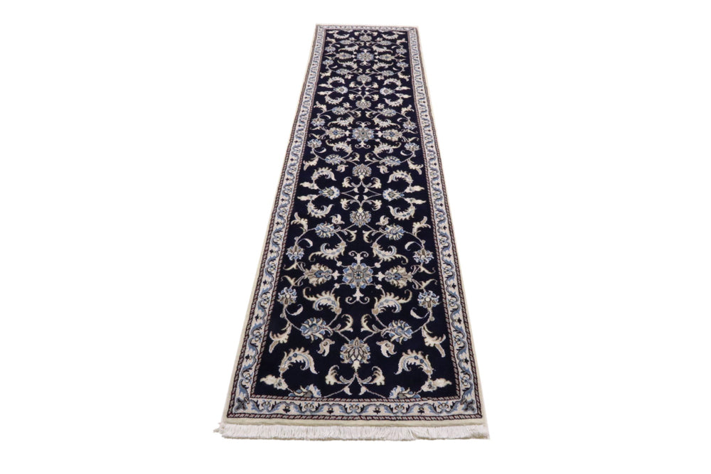 Runner Perser Rug - Nain - 292 x 75 cm - dark blue